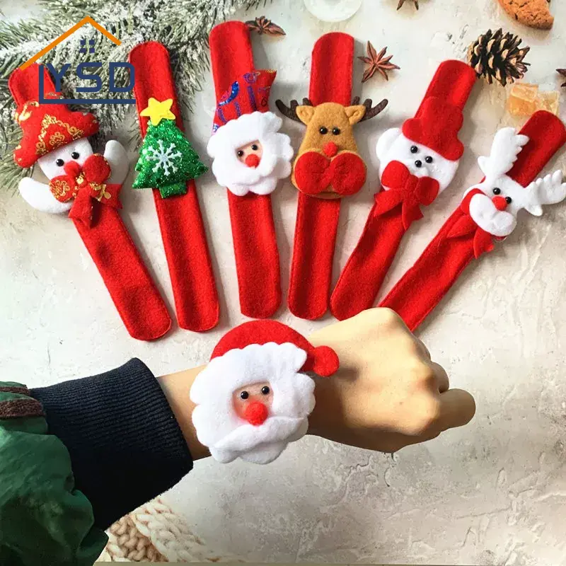 Рождественский браслет с хлопающим кольцом