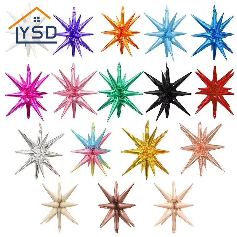 Взрывающиеся фольгированные шары со звездами